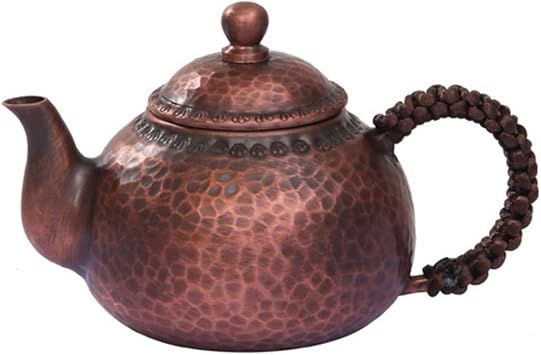 Handmade Copper Tea Pot, Thick Hammered Teapot, Pure Copper Kettle for Tea, Milk, Coffee