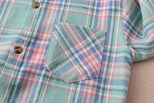 Flannel Shirts for Women & Girls Long Sleeve Buffalo Plaid Tops Womens Button Down Shirts Western Plaid Shirts for Women4
