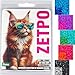 zetpo Cat Nail Caps | Cat Claw Covers | with Adhesives and Applicators (S, 5X Solid Random Colors | 100 pcs)