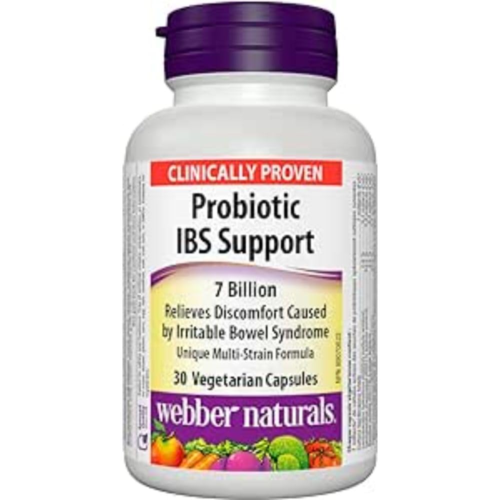Webber Naturals Probiotic IBS Support, 30 Vegetarian Capsule