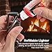 YUSUD 2 Pack Permanent Match Infinity Lighter with Multitool Keychain Bottle Opener, Reusable Waterproof Match Strike Anywhere, Forever Flint Fire Starter for Outdoor Survival, for Men