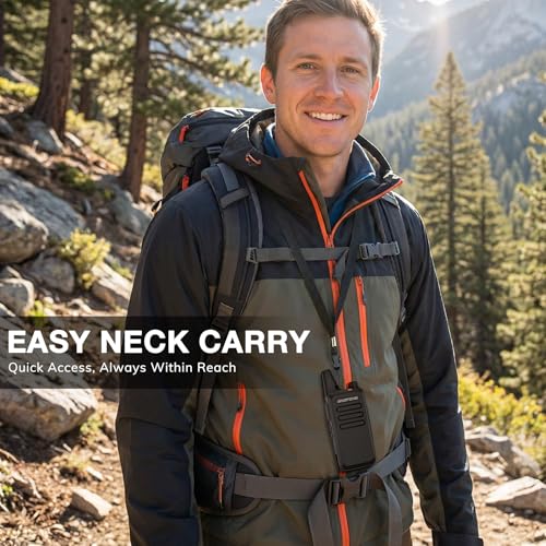 Baofeng T22 Walkie Talkie Set, 16 Kanäle PMR446 Funkgerät mit 1500mAh Akku & USB-C, Tragbares Wiederaufladbares Handfunkgerät für Gastronomie, Hotel, Lager und Baustelle (2er-Pack)