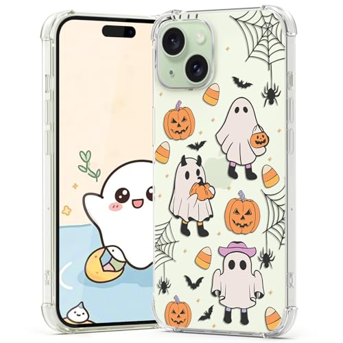 Coque TPU iPhone 15 Halloween : protection transparente anti-rayures de qualité