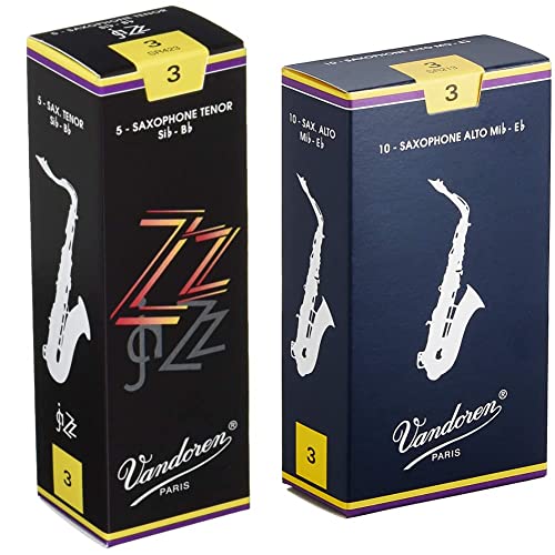 Vandoren SR423 Tenor Sax ZZ Reeds 3 & SR213 Alto Sax Traditional Reeds 3