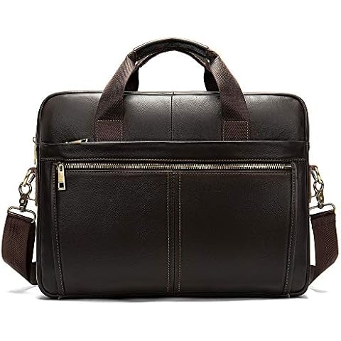 BAIGIO Waterproof Leather Laptop Bag for Business Cover