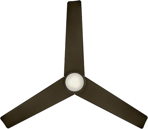 Miniatura 7 de Lotus Ventilador de techo inteligente de 3 aspas para interiores y exteriores, 54 pulgadas, bronce con kit de luz LED de 3000 K y control remoto,