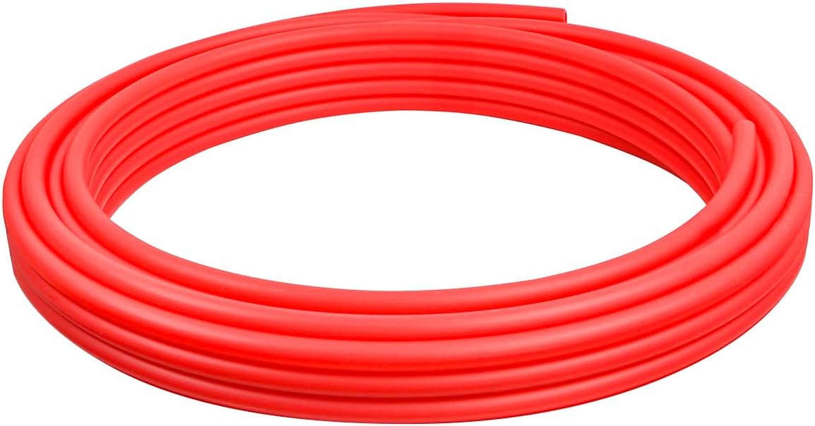 Supply Giant PEX-B Pipe 3/4 In x 100 Ft Red Tubing for Hot Water Plumbing, Potable Water Line for Home Improvement, Indoor/Outdoor Use