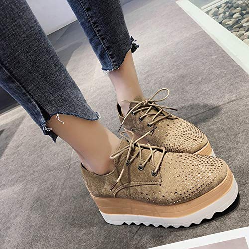 SaraIris sapato Oxford plataforma vintage feminino anabela com cadarço e bico quadrado brogues casua