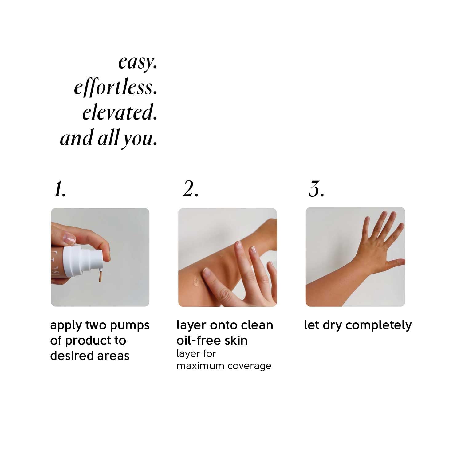 Tinge Body Makeup & Brush Bundle, 48-Hour Medium Coverage Tint with Hyaluronic Acid, Semi-Matte, Water & Transfer Resistant, Vegan, Kabuki Brush for Streak-Free Blending, Fair Neutral, 3.38 Fl Oz - Image 6