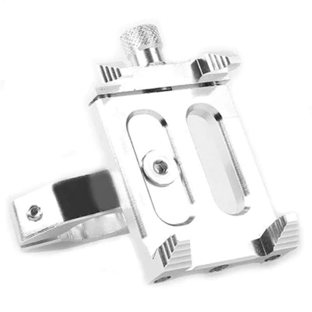 ForsperoQuelima Universal 360° Rotatable Motorcycle 22M Handlebar Phone Holder Anti-Theft - Silver