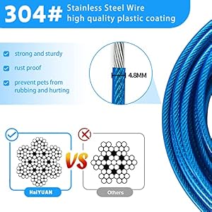 Dog Tie Out Cable 10/15/20/25/30FT Dog Runner for Yard Steel Wire Dog Cable with Durable Superior Clips Purple Dog Chains for Outside Dog Lead for Large Dogs Up to 165 lbs Dog Tie Out Cable 10/15/20/25/30FT Dog Runner for Yard Steel Wire Dog Cable with Durable Superior Clips Purple Dog Chains for Outside Dog Lead for Large Dogs Up to 165 lbs