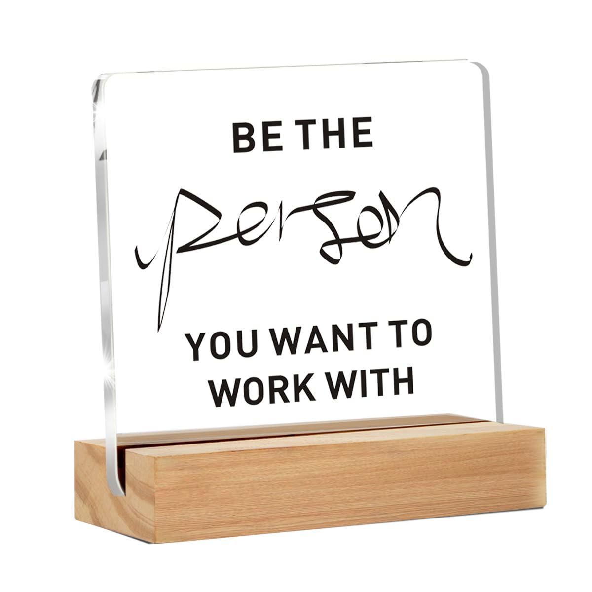 Fighter Gift for Cancer Survivor Clear Desk Decorative Sign, Inspirational Support Gifts for Patients, Cancer Fighter Breast Cancer Warrior Sympathy Gift Acrylic Plaques with Wooden Stand