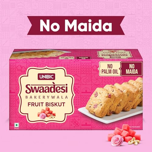 Image of Unibic Swaadesi Fruit Bakery Biscuits - No Maida, No Palm Oil |BiskutBakery Biscuits I 2 * 200g
