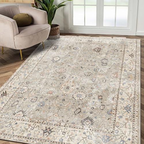 bamyum Monty Bedruckter Teppich Chenille-Druck Maschinell Hergestellt 160 x 230 cm, Waschbarer...