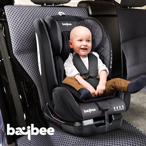 Image of Baybee Convertible Car Seat for Baby 0 to 12 Years with ISOFIX, 3 Position Recline, Headrest Adjustable | ECE R44 /04 Safety Certified | Travel Baby Car Seat for Toddlers Kids Boys Girls (Black)