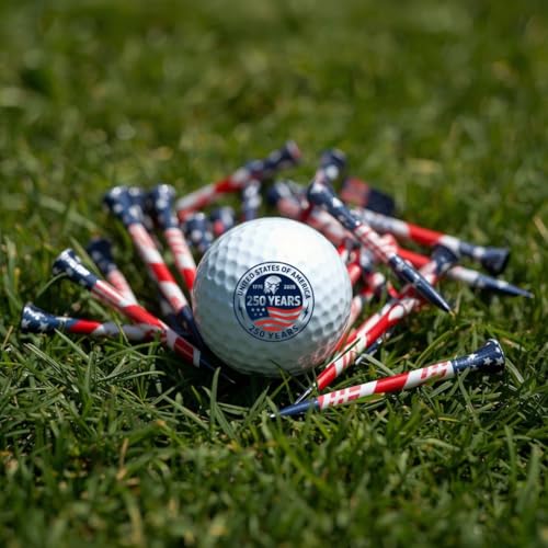 USA 250th Anniversary Patriotic Golf Balls – Eagle Design