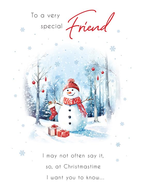 Christmas Card To a Very Special Friend - 8 x 6 inches - Piccadilly Greetings