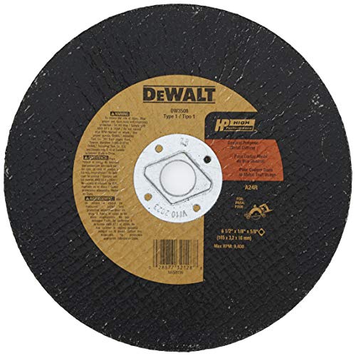DEWALT DW3508 6-1/2-Inch by 1/8-Inch by 5/8-Inch A24R Abrasive Metal Cutting Wheel