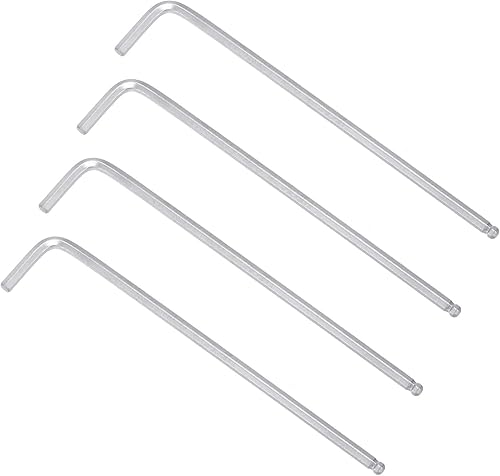uxcell Llave hexagonal de extremo de bola de 532 pulgadas, herramienta de reparación CR-V de brazo largo en forma de L, SAE 4 piezas