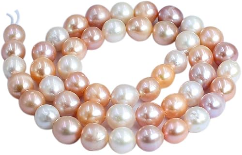 SR BGSJ Joyería artesanal natural AAA grado 0315-0354in redondo blanco rosa morado edición mixta perlas de agua dulce Reborn de 15 pulgadas