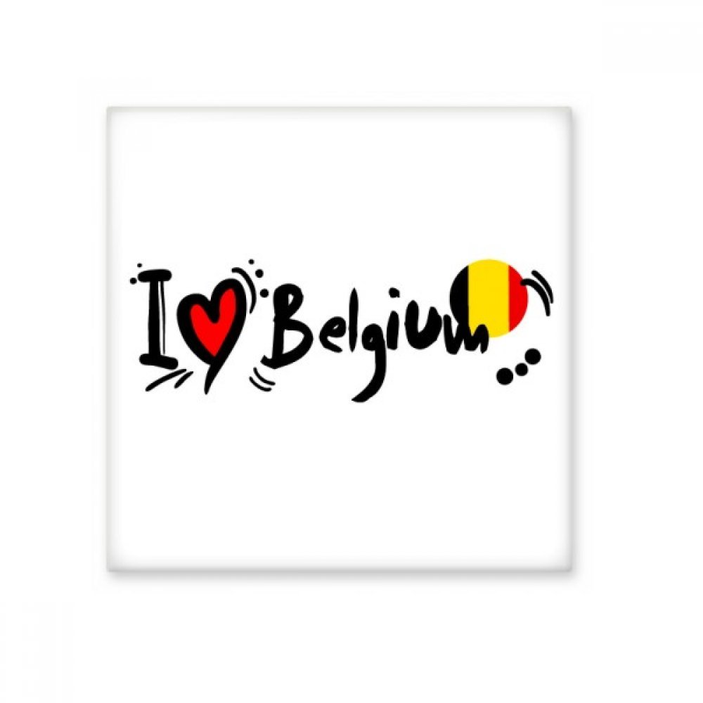 Carreaux de céramique Belgique parole drapeau amour coeur brillant mural