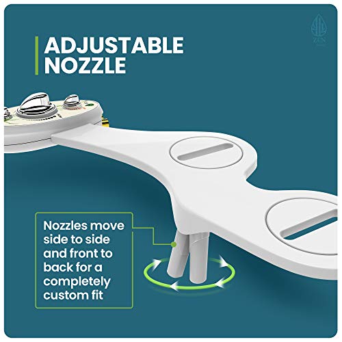 Zen Bidet SIMPLE Dual Nozzles Brass Components Toilet Seat Attachment