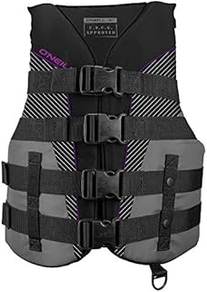 O'Neill Women's Superlite USCG Life Vest,Black/Smoke/Black:Ultra Violet,L