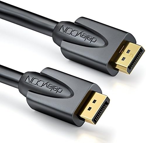 deleyCON 2m Kabel DisplayPort - 4K 2160p 3D HDCP - DP (20 pinów) męski na DP (20 pinów) męski - karta graficzna do monitora do notebooka - Czarny