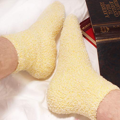 Image of BambooMN Women's Fuzzy Warm Feather Soft Socks - Value Packs