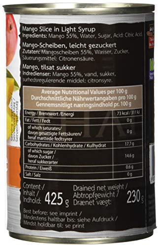Thai Pride Mangoscheiben, leicht gezuckert, 1er Pack (1 x 425 g)