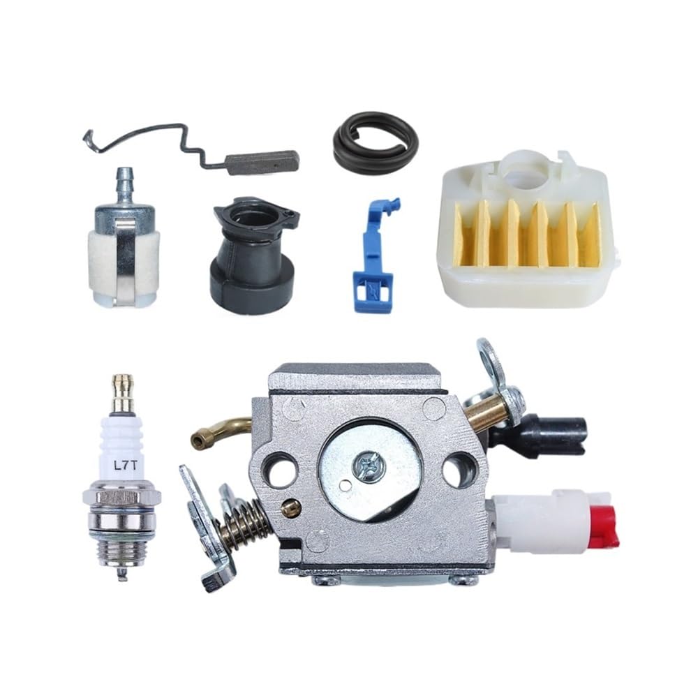 Línea de filtro de aire y combustible del carburador, colector de admisión, compatible con motosierra 340, 345, 350 y 346XP (503869601 y 537024003)