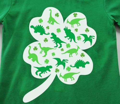 Toddler Boy St Patricks Day Tshirts Clover Shamrock Short Sleeve Irish Shirts for Kids Green Tee Tops 2-8 Years3