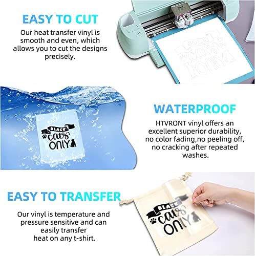 HTVRONT Heat Transfer Vinyl-2 Roll 12IN * 12FT HTV Vinyl Roll for T-Shirt & Clothes