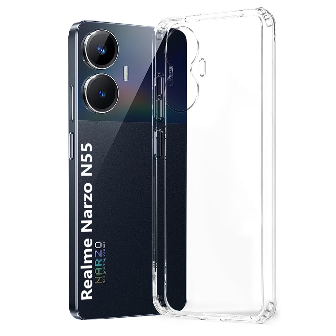 Fashionury Slim Ultra Soft Transparent Back Cover for Realme Narzo N55 | Flexible Silicone | Camera Protection Back Case (B0C3XQT9X3) Amazon Price History, Amazon Price Tracker