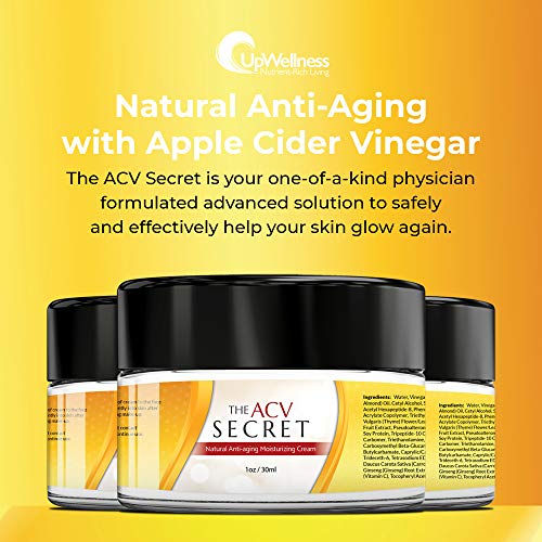 Upwellness: The Acv Secret Moisturizer - Skin Care With Apple Cider Vinegar - 30 Ml - 7 Natural Anti-Aging Ingredients - Supports Skin Detoxification And Restoration - Physician Formulated #TOP2