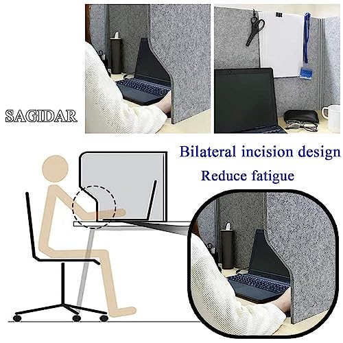 Panneau de séparation bureau feutre pliable pour concentration - 5