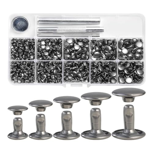 CinematicBake Lot de 340 rivets en cuir pour réparation de vêtements, chaussures, ceintures, , installation facile, facile à utiliser