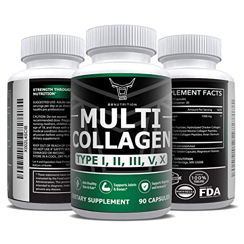 Oxnutrition multi collagen peptide pills | type i, ii, …