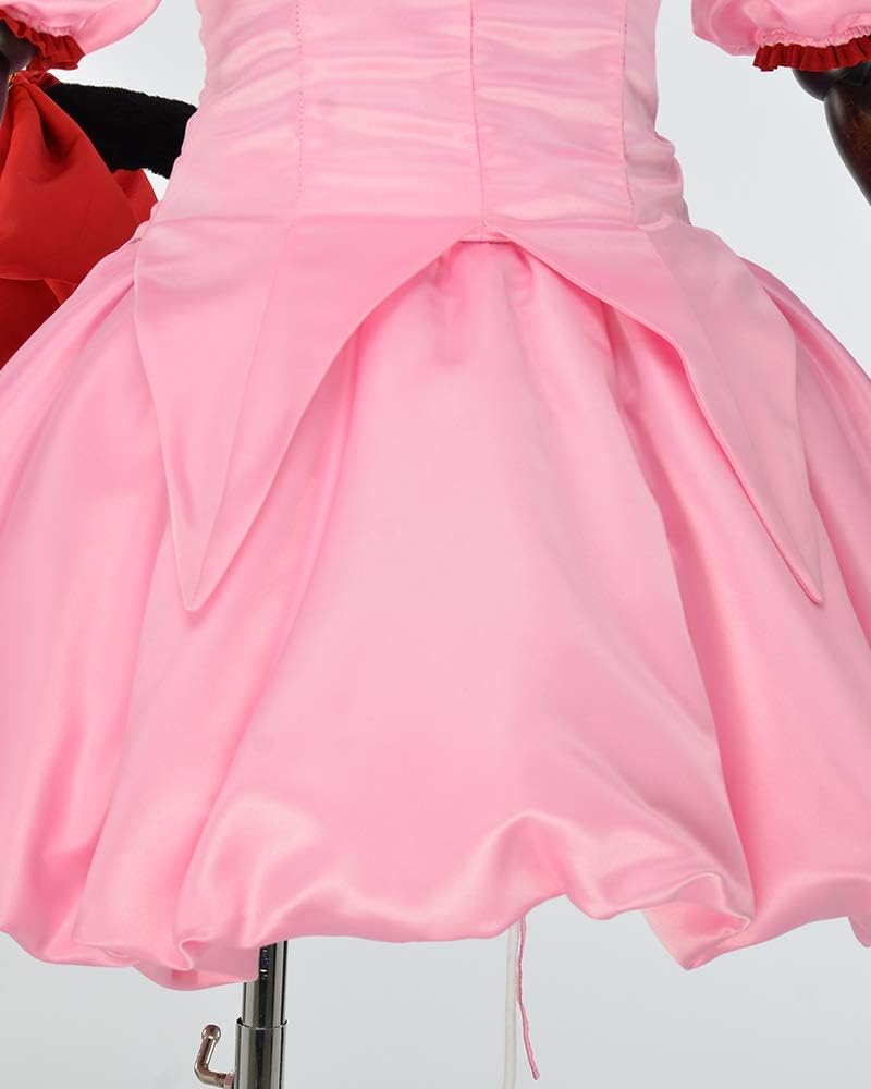 miccostumes Women's Costume Anime Cat Cosplay Outift Short Light Pink Dress Choker Cat Ears and Tail