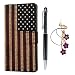 Produktbild Mlorras Hülle für Sony Xperia XZ, Gemalt Strass Leder Handyhülle Klappbares Brieftasche Schutzhülle Wallet Case Cover mit Integrierten Kartensteckplätzen Amerikanische Flagge
