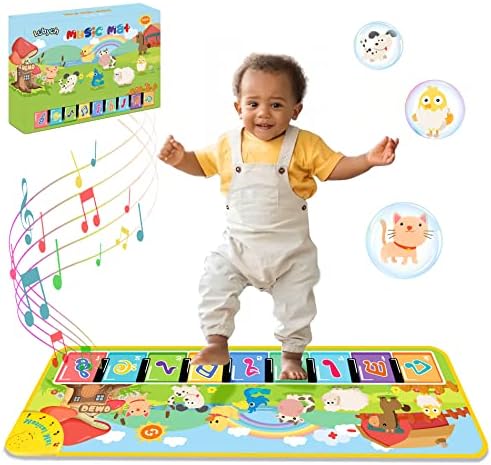 Lobyoh Piano Mat for Toddlers 1 Year Old, Baby Music Mat with 26 Sounds, Kids Dance Mat Musical Toys for 1 2 3 4 5 Years Old