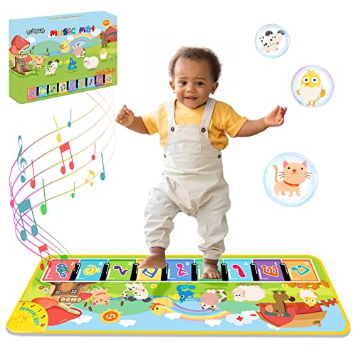 Lobyoh Piano Mat For Toddlers 1 Year Old, Baby Music Mat With 26 Sounds, Kids Dance Mat Musical Toys For 1 2 3 4 5 Years Old #TOP2
