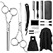 Produktbild GVOO Haarschere Set,Premium Scharfe Friseurscheren Professionelle Friseur-Sets aus Edelstahl zum Ausdünnen und Strukturieren Perfekter Profi Effilierschere für Damen,Herren und Kinder