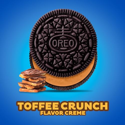Image of OREO Toffee Crunch Creme with Sugar Crystals Chocolate Sandwich Cookies, Family Size, 17 oz