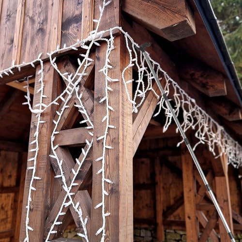 Barra extensible para colgar ropa plantas comederos luces GALPADA 7