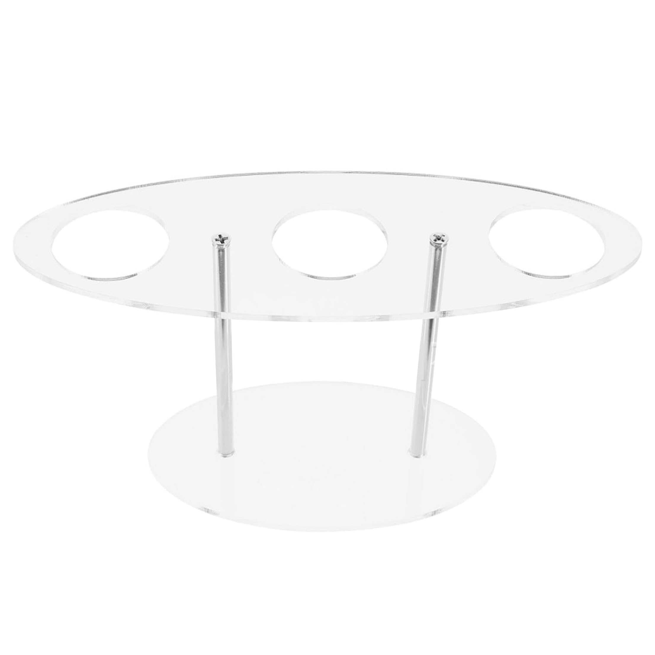 Tsawntd Ice Cream Cone Holder, 3-Hole Cone Holder Stand Detachable Acrylic Ice Cream Stand for Home Shop Party, Transparent