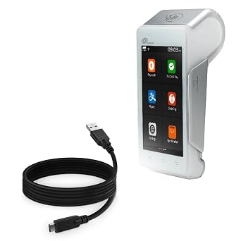BoxWave Cable Compatible with Pax A910 - DirectSync - USB 3.0 A to USB 3.1 Type C, USB C Charge and Sync Cable - 6ft - Black