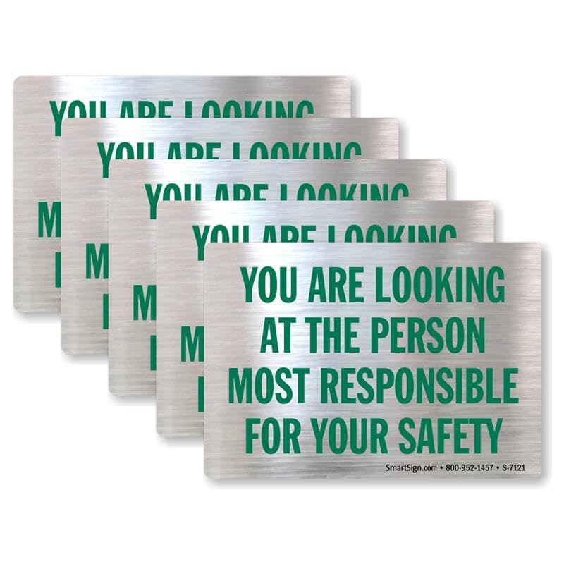 Sticker verre SmartSign lot de 5 autocollants en polyester haute adhérence 8x12cm