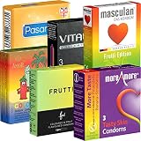 Der Kondomotheke® Fruity & Tasty SIXPACK - 6 Sorten köstliche Kondome - anregend und bunt - fruchtige Aromen - für Genießer empfohlen