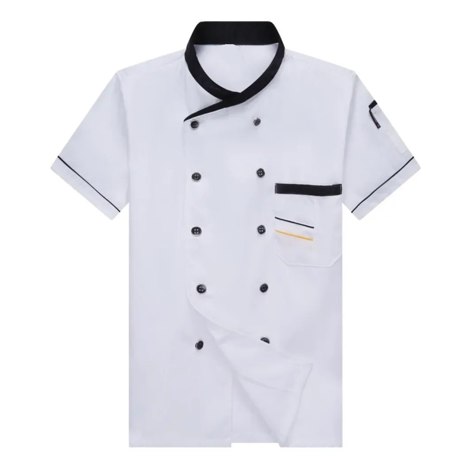 Western Restaurant Hotel Koch Overalls Lange Ärmeln Kurzen Catering Arbeitskleidung Männer Und Frauen Uniformen(Long white,M)